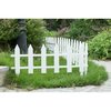 Gardenised White Vinyl Garden Lawn Picket Fence Patio Flower Bed Garden Lawn Gate QI003741.SW